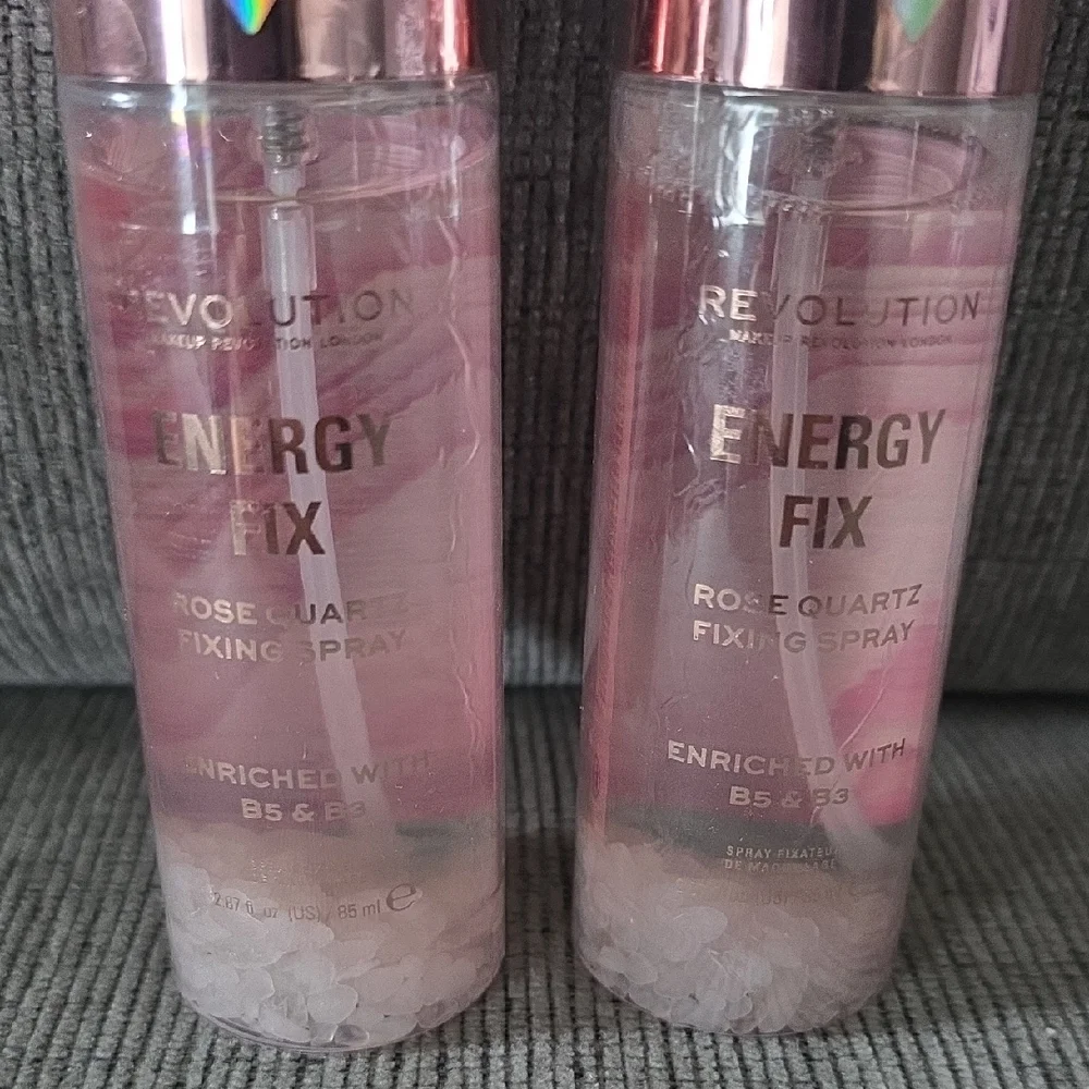 Revolution Energy Fix Rose Quartz Fixing Spray Enriched With B5 & B3, 2 Bottles.